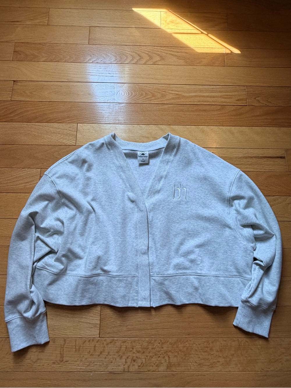 Light Grey Sweatshirt Cardigan NWOT